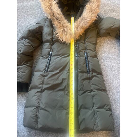 $1690 Mackage Green Quilted Key Trish Down Puffer Coat Jacket Fur Collar Sz S - Picture 10 of 16